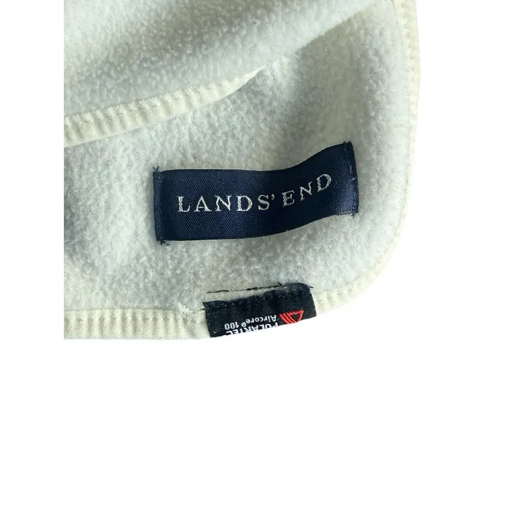 Lands’ End Polartec Ivory Fleece Thermal Scarf